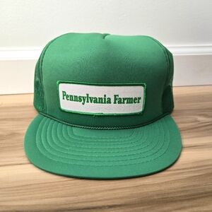 Vintage Snapback Hat Green Pennsylvania Farmer